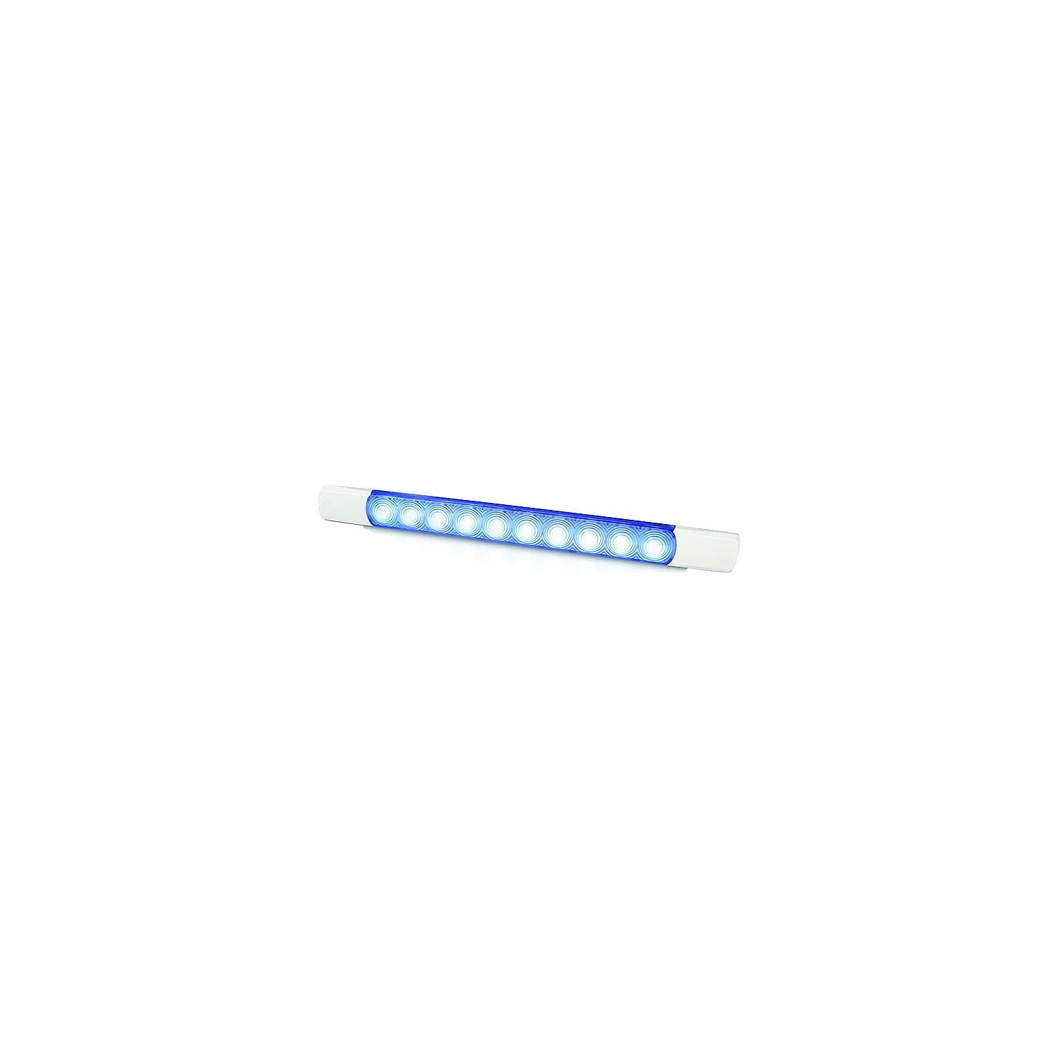 Hella 980881402 LED Courtesy Surface Mount Strip Lamp, Blue, 12 VDC