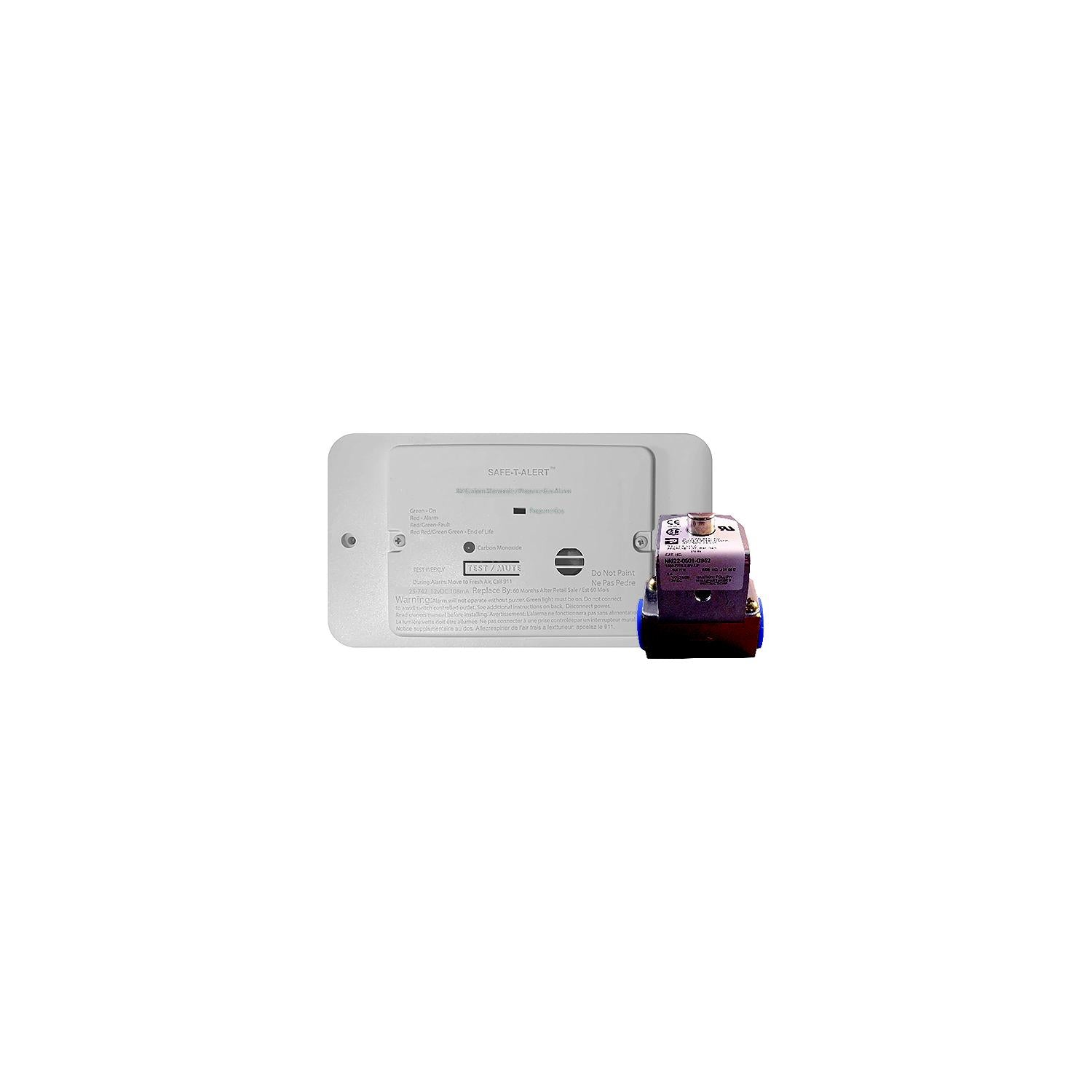 MTI Industries 25-742-R-WT-TR-KIT Safe-T-Alert 25742RWTTRKIT 25 Series - Dual Propane/LP And Carbon Monoxide Alarm w/Trim Ring & Solenoid, White