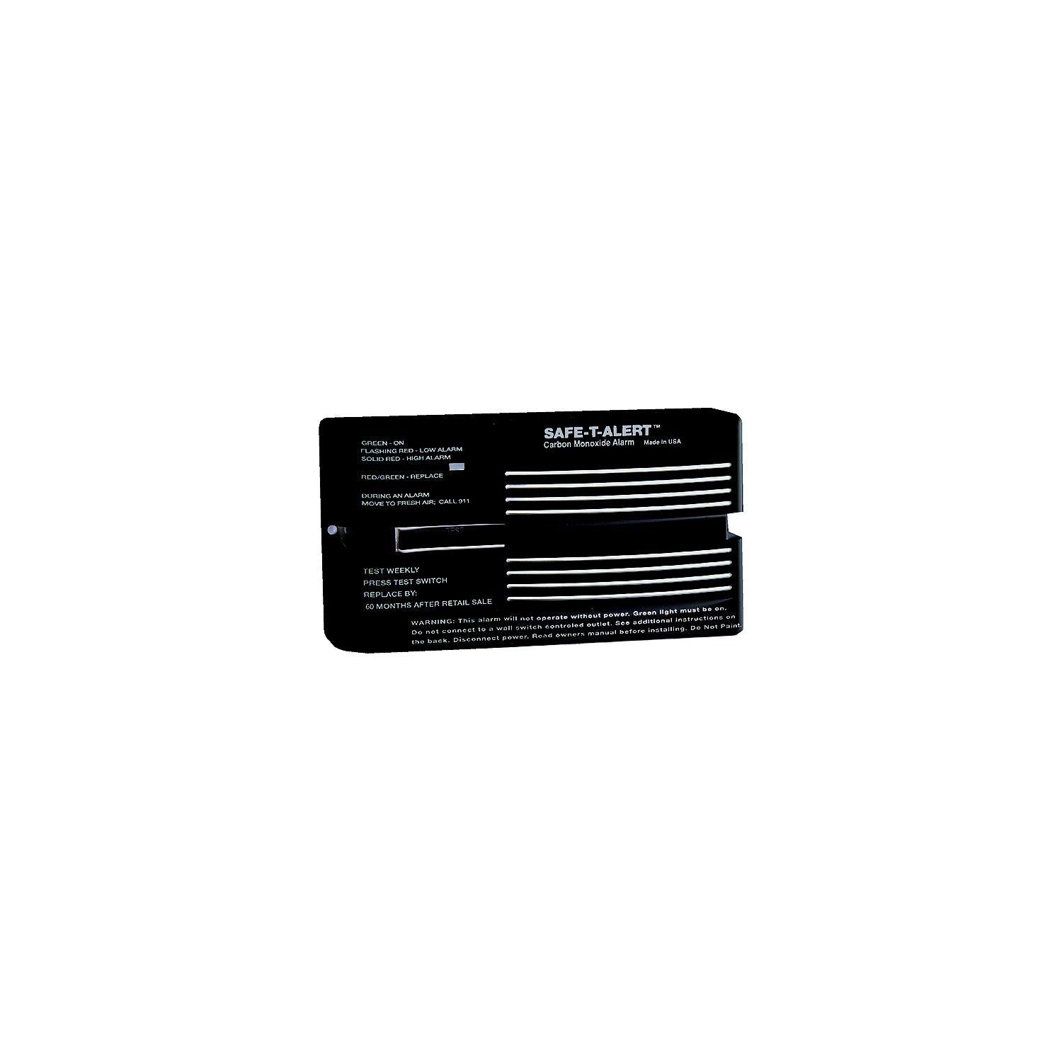 MTI Industries 65-541-P-BL 12V 65 Series Safe-T-Alert Surface Mount RV Carbon Monoxide (CO) Alarm, Black