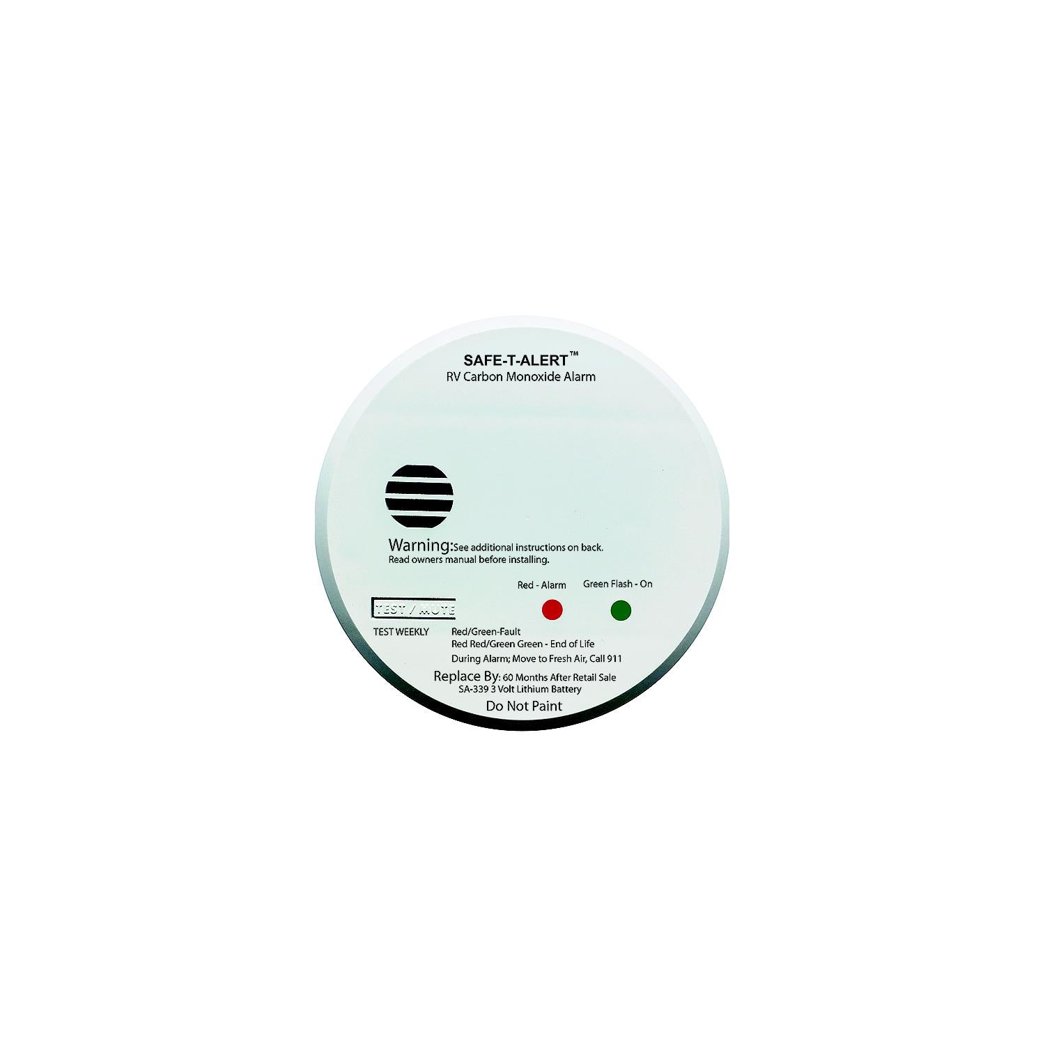 MTI Industries SA-339-WT Coleman-Mach SA339WT Sealed Battery Carbon Monoxide Alarm, White, Round