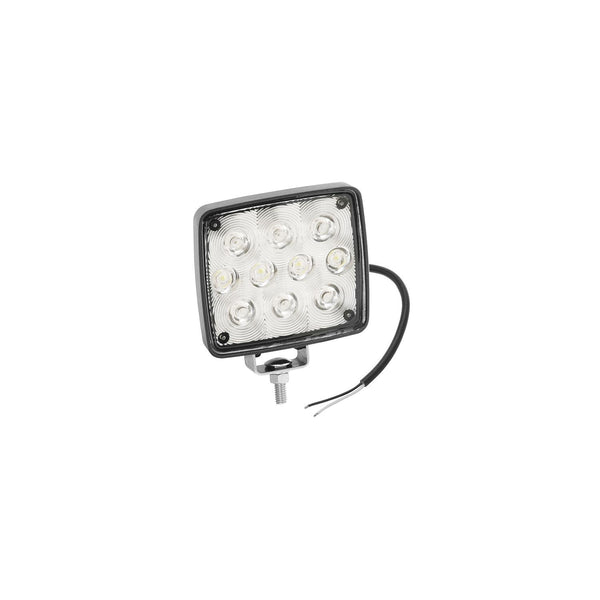 Wesbar 54209-002 White LED Exterior Work Lamp, 10 Diode, Round, Bracket Mt.