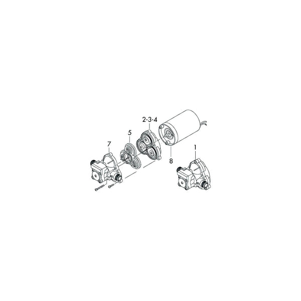 Shurflo 94-238-04 Lower Housing Kit for 2088 Series
