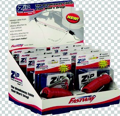 Progress Mfg 80-01-9214 Zip Breakaway Cable & Pin Display, 8ea