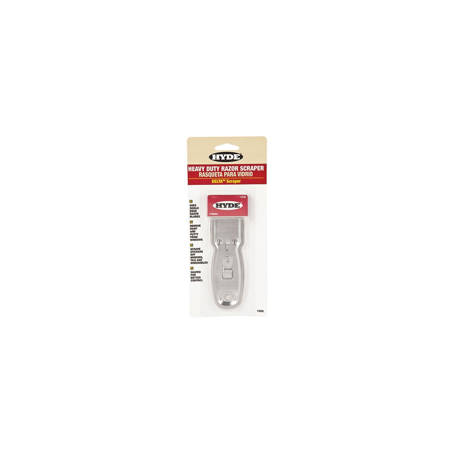 Hyde Tools 13050 Delta<sup>TM</sup> Heavy-Duty Glass Scraper