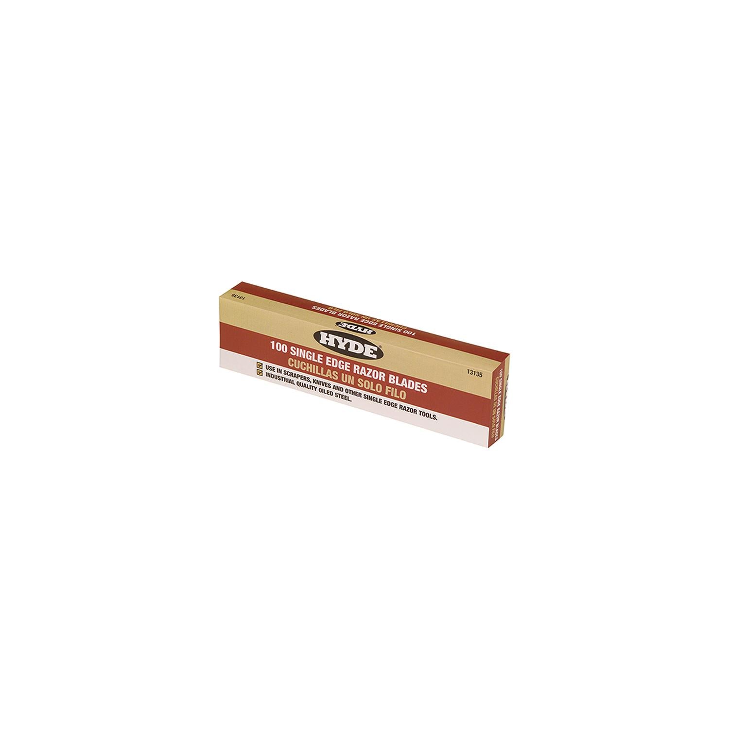 Hyde Tools 13135 Single Edge Razor Blades, 100/bx