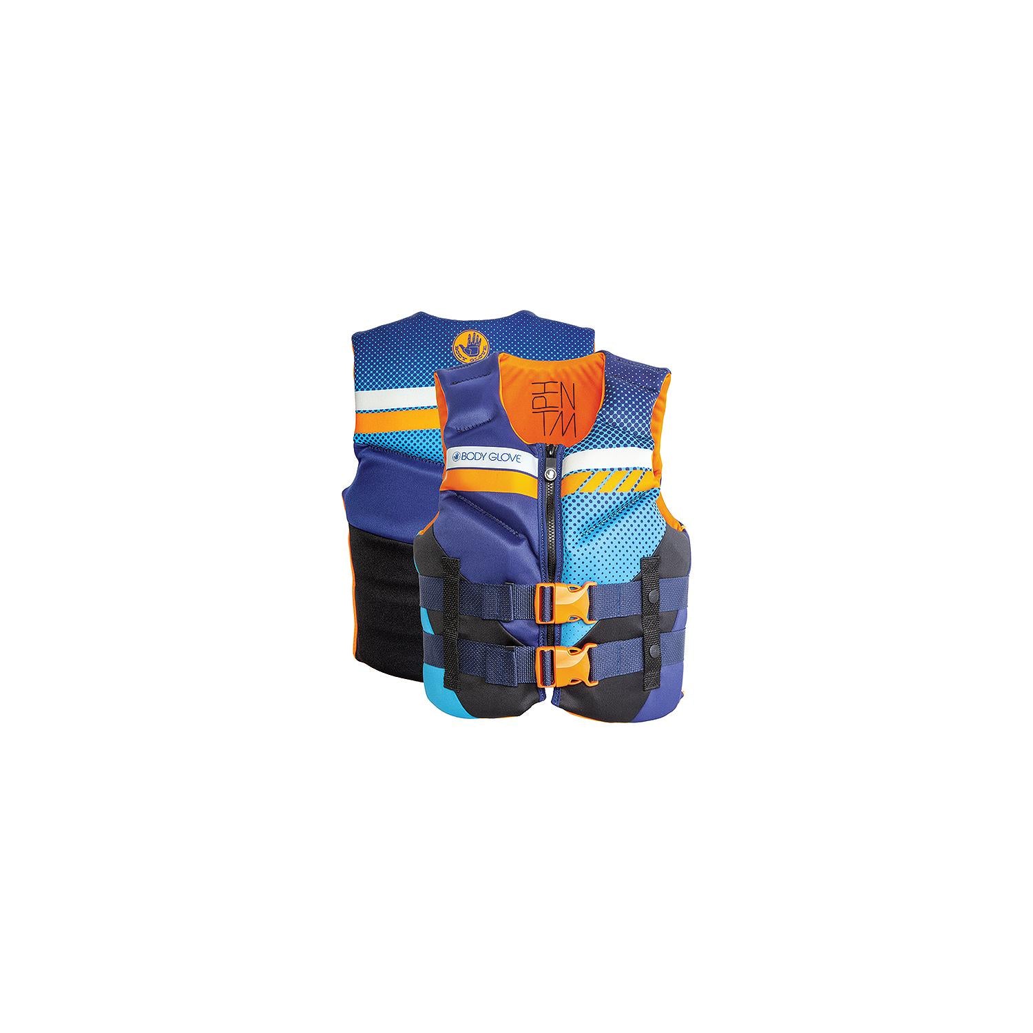 Body Glove Vests 23224YBLUORG Youth Phantom Evoprene Vest, Blue/Orange