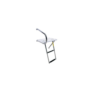 GARELICK 19536 Garelick EEz-In Transom Platform With 2 Step Telescoping Ladder For Boats Outboard Motors