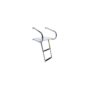 GARELICK 19546 Garelick EEz-In Transom Platform With 2 Step Telescoping Ladder For Boats I/O Motors