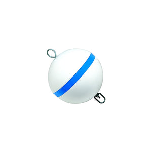 Taylor Made Products 22171 Traditional Sur-Moor Mooring Buoy - White With Blue Reflective Striping