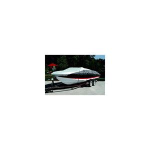 Taylor Made Products 70901 Heavy Duty Polyester Two-Tone Color Fabric BoatGuard Eclipse Boat Cover With Storage Bag, Tie-Down Straps and Suppor