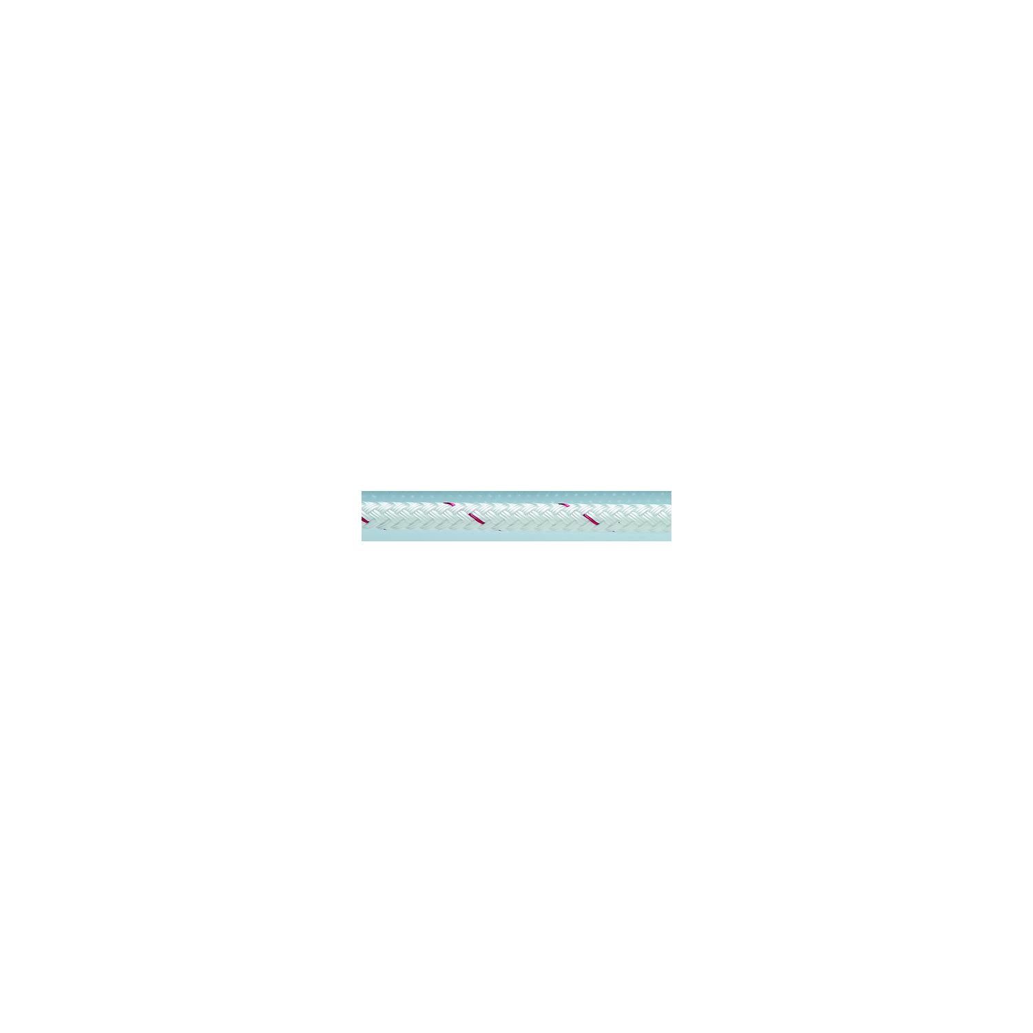 New England Rope 21001600600 White Sta-Set Polyester Double Braid, 1/2
