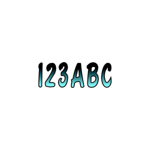 Hardline Products BJBKG200 Series 200 Registration Kit, Cursive Font With Top to Bottom Color Gradations (Includes 4 Sets of 3