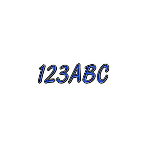 Hardline Products BLBKG400 Series 400 Registration Kit, Smooth Cursive Font With Left to Right Color Gradation (Includes 4 Sets of 3