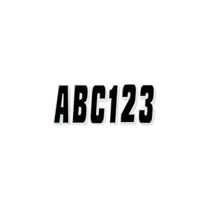Hardline Products BLKSI320 Series 320 Registration Kit, Solid Color Block Font With Drop Shadow (Includes 4 Sets of 3