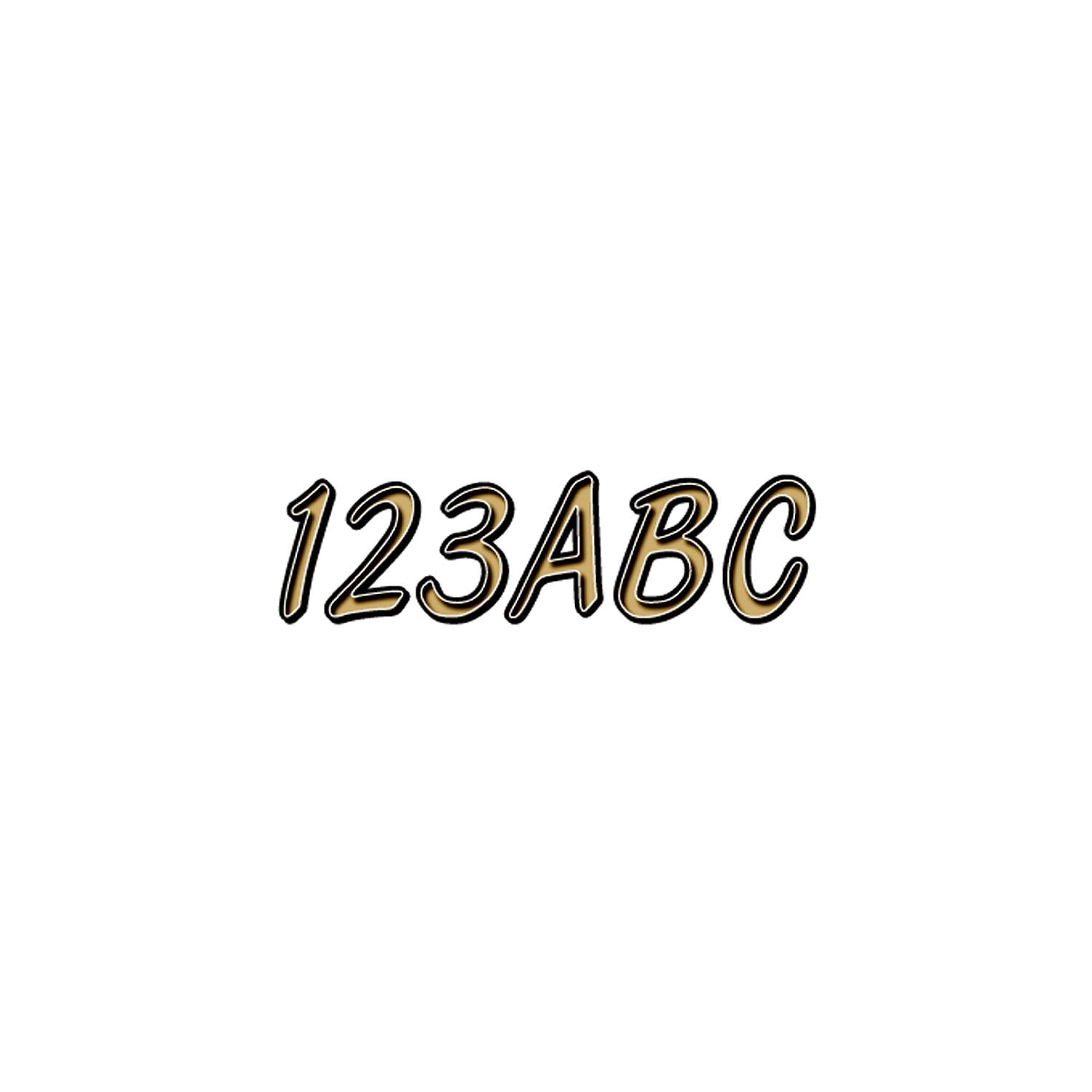 Hardline Products BRBKG400 Series 400 Registration Kit, Smooth Cursive Font With Left to Right Color Gradation (Includes 4 Sets of 3