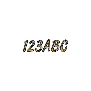 Hardline Products BRBKG400 Series 400 Registration Kit, Smooth Cursive Font With Left to Right Color Gradation (Includes 4 Sets of 3