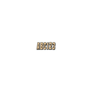 Hardline Products BRBLK320 Series 320 Registration Kit, Solid Color Block Font With Drop Shadow (Includes 4 Sets of 3