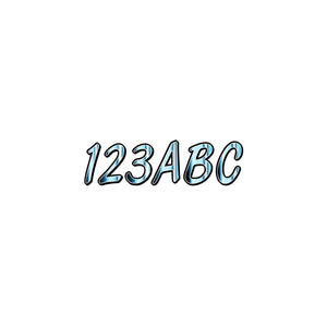 Hardline Products CHBKG400 Series 400 Registration Kit, Smooth Cursive Font With Left to Right Color Gradation (Includes 4 Sets of 3