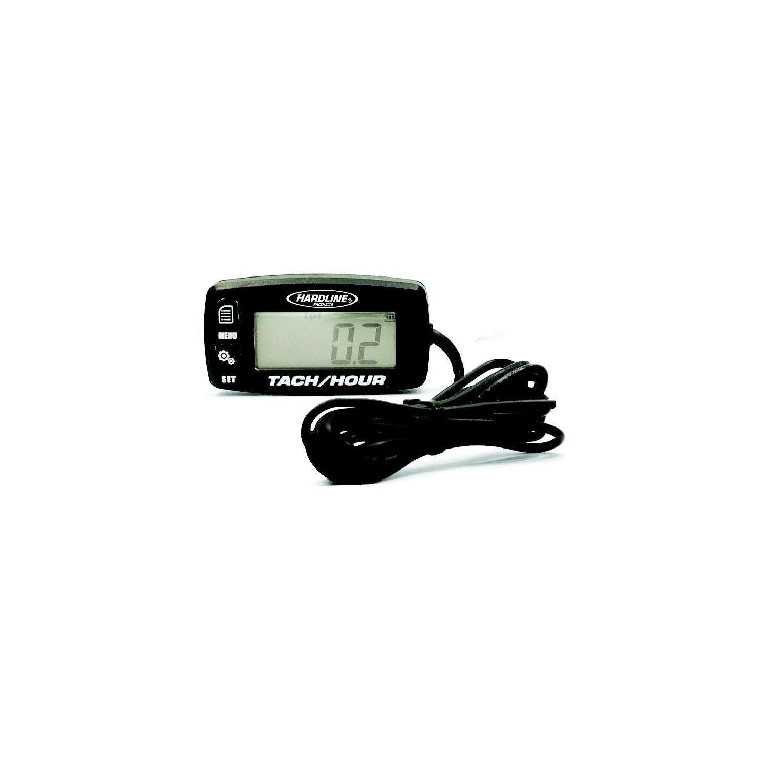 Hardline Products HR8062-2 Hour/Tach Meter For Any Gas Engine 8 Cyl. Or Less