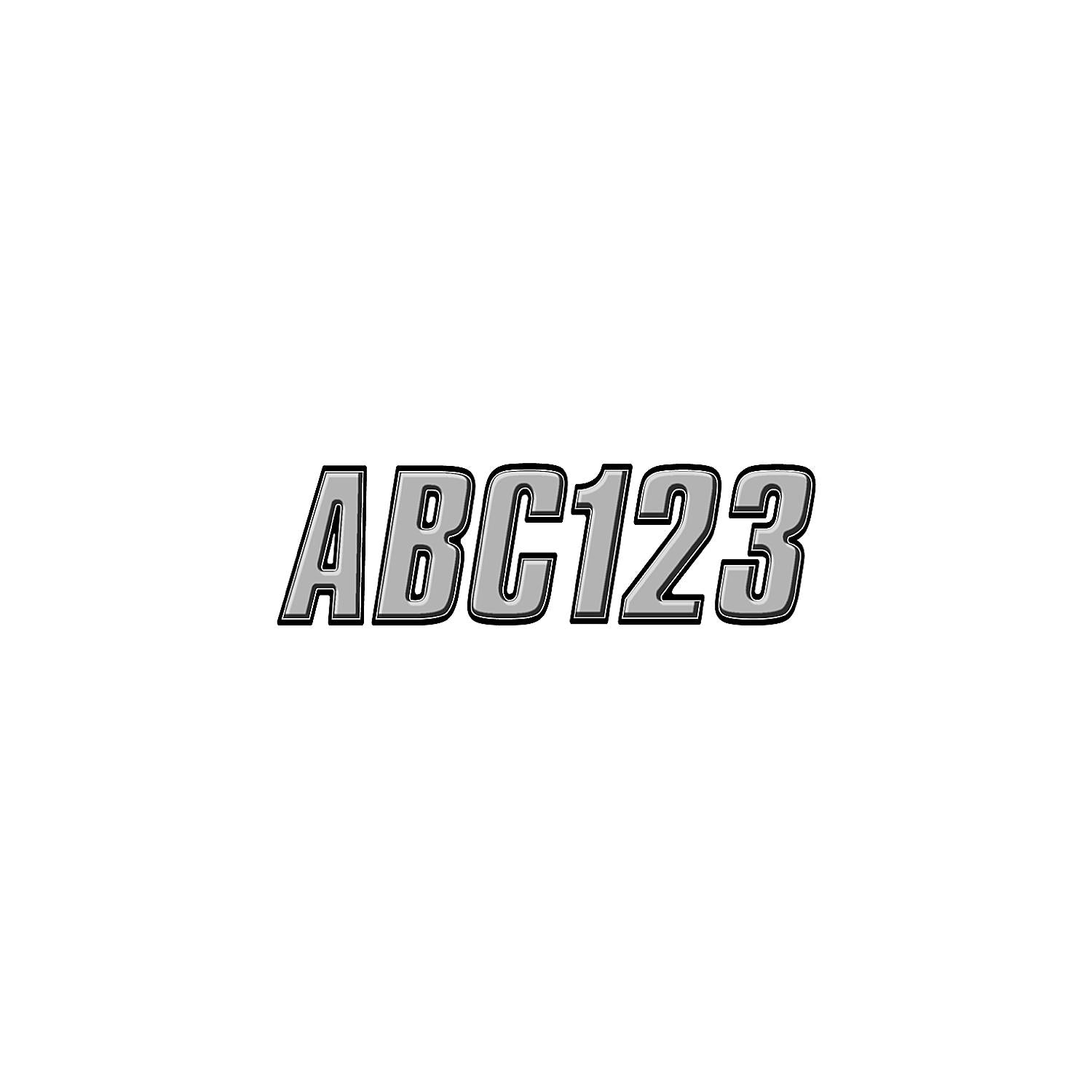 Hardline Products SIBLK800 Series 800 Registration Kit, Block Style Solid Body With Bevel Effect, Contrasting Outline (Includes 4 Sets of 3