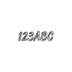 Hardline Products WHBKG400 Series 400 Registration Kit, Smooth Cursive Font With Left to Right Color Gradation (Includes 4 Sets of 3