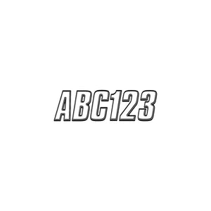 Hardline Products WHBLK800 Series 800 Registration Kit, Block Style Solid Body With Bevel Effect, Contrasting Outline (Includes 4 Sets of 3