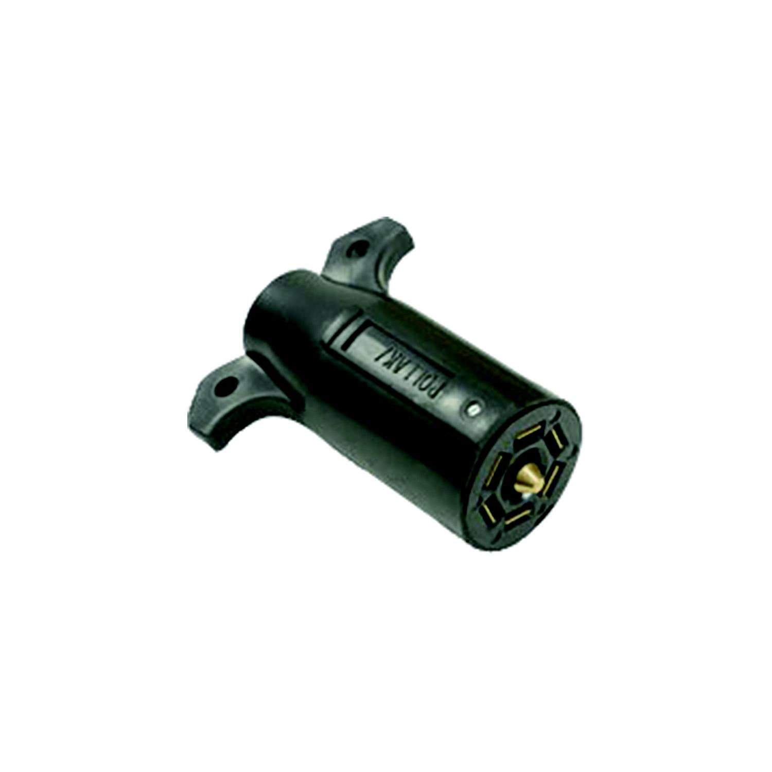 Pollak Corp 12-706 Pollack 7-Way Black Plastic Trailer End Plug Only, Bulk