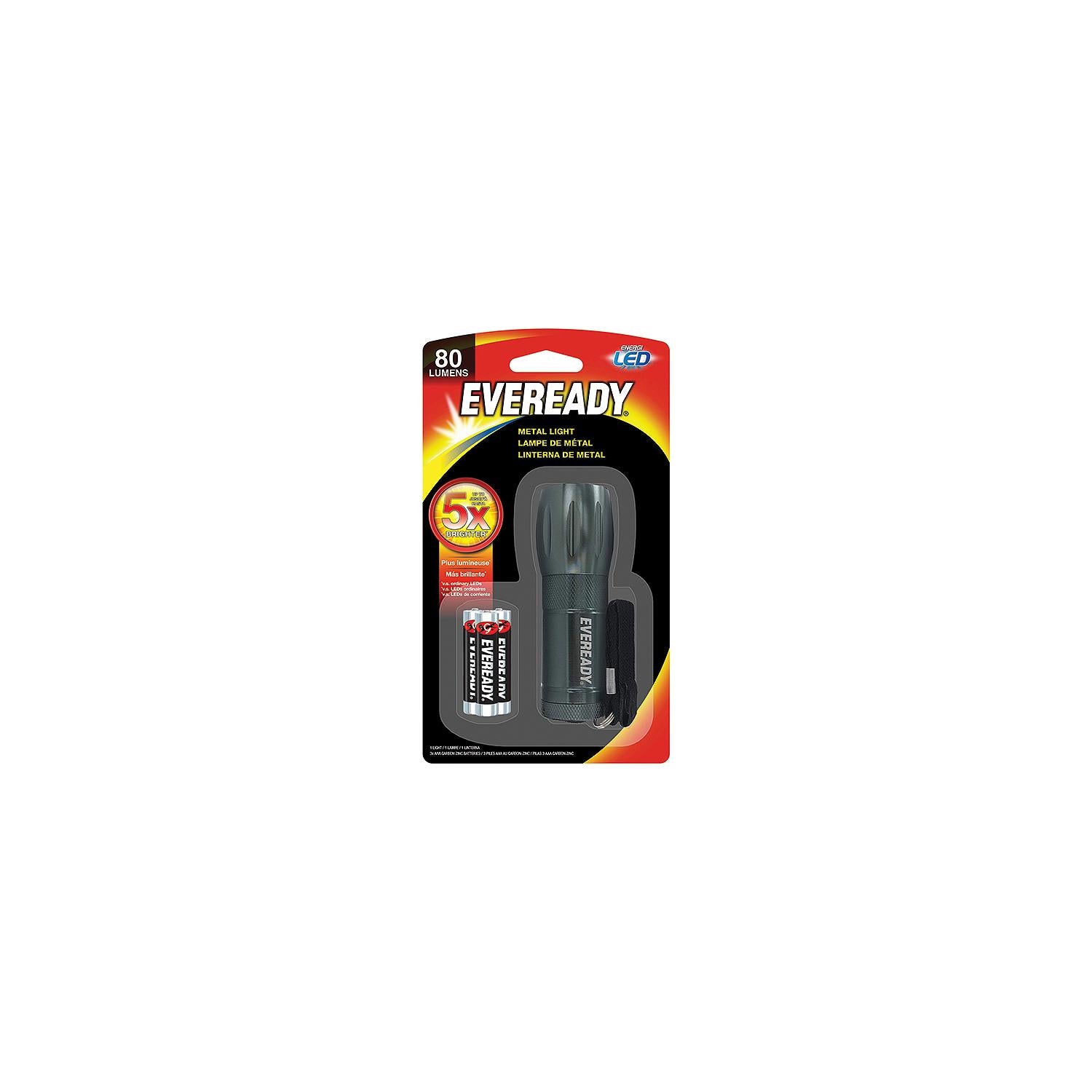 Eveready Battery EVML33A-S EVML33AS Compact Metal LED Flashlight
