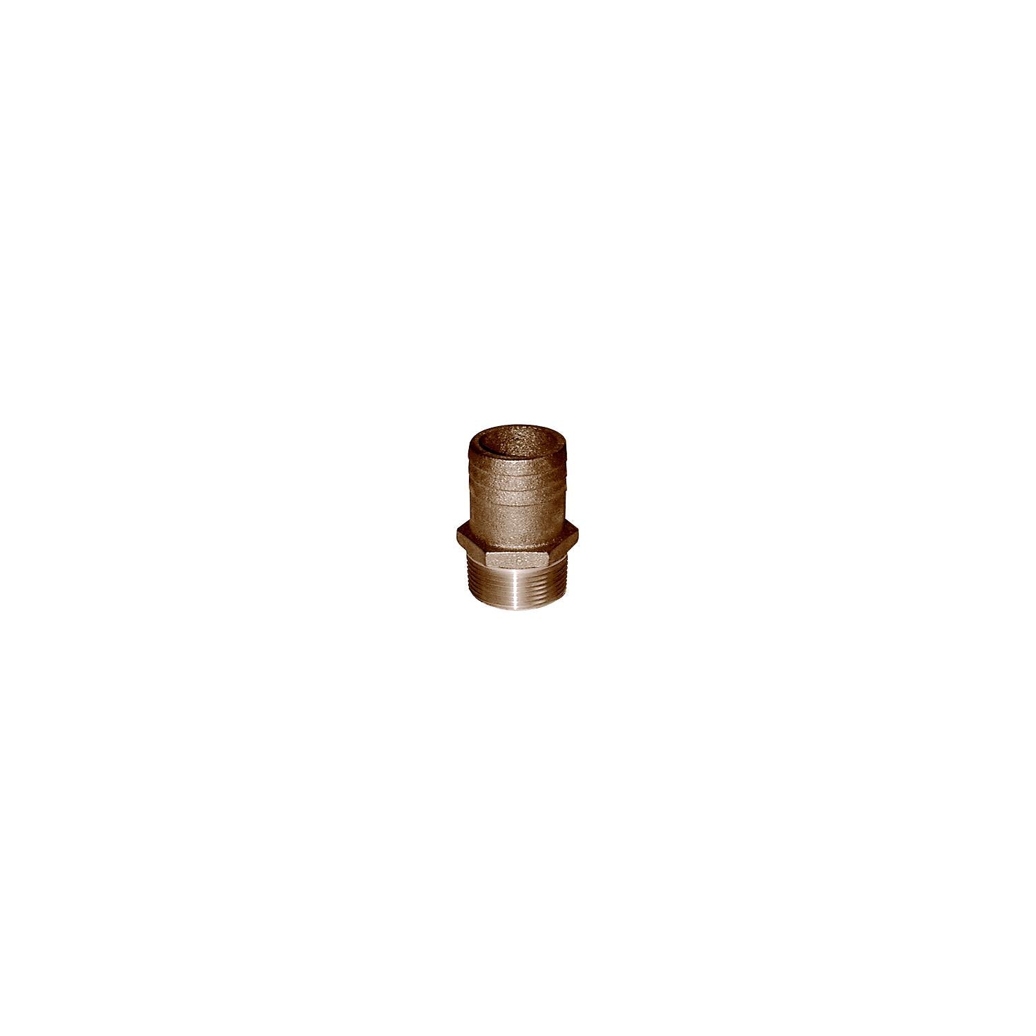 Groco FF-3000 FF Bronze Full Flow Pipe-To Hose Adapter With NPT Thread