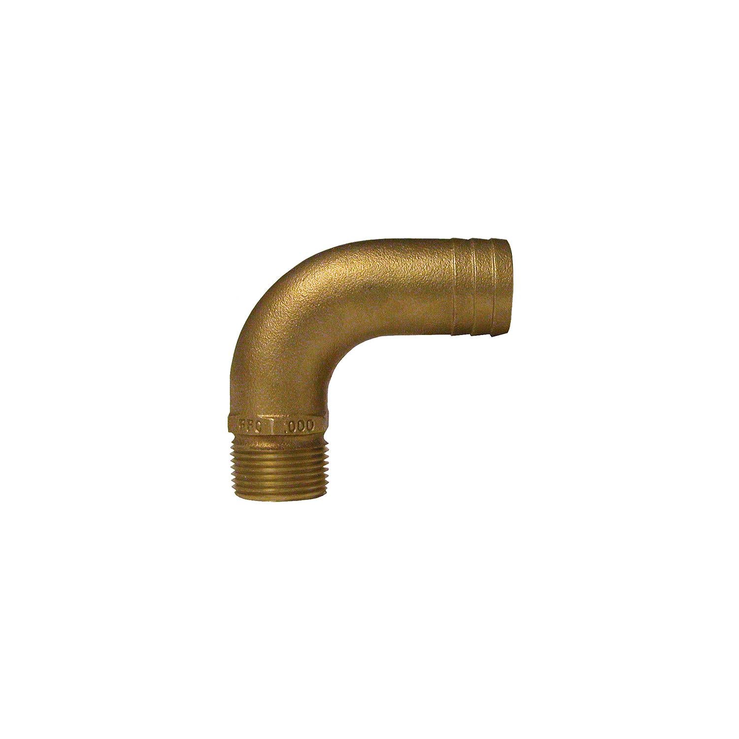 Groco FFC-500 FFC Bronze Full Flow 90 Degree Pipe-To Hose Adapter With NPT Thread