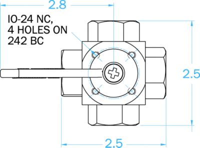 Groco FV-550-L FV-550L Bronze 5-Way Tank Selector Valve 1/2