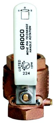 Groco IBV-2500 IBV2500 Bronze Full-Flow In-Line Ball Valve
