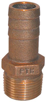Groco PTH-2000 PTH Bronze Standard Flow Pipe-To-Hose Adapter With NPT Thread