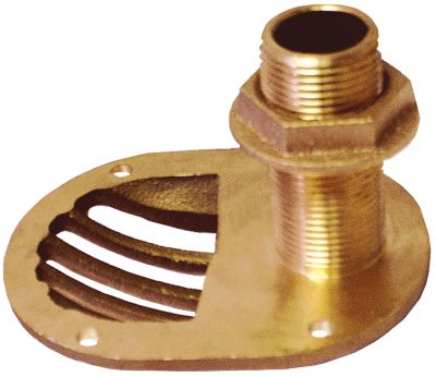 Groco STH-500-W STH Bronze Scoop Thru-Hull With Nut