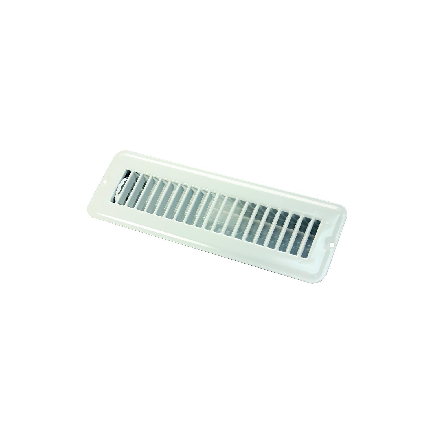 JR Products 02-28905 Metal Floor Registers, White Dampered