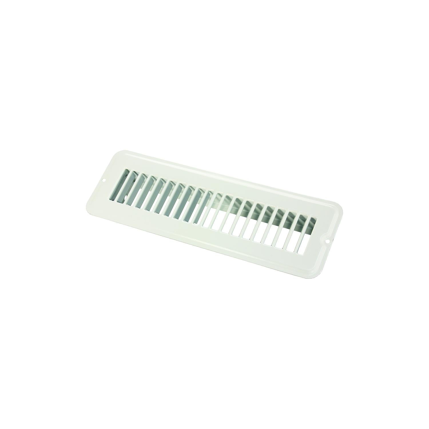 JR Products 02-28925 Metal Floor Registers, White Undampered