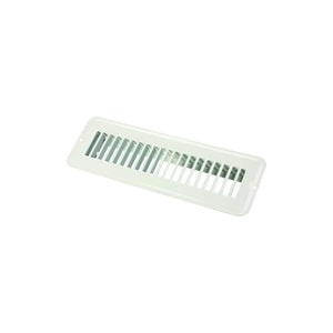 JR Products 02-28925 Metal Floor Registers, White Undampered