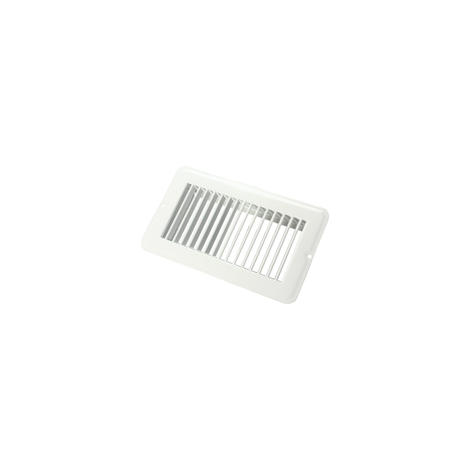 JR Products 02-28945 Metal Floor Registers, White Undampered