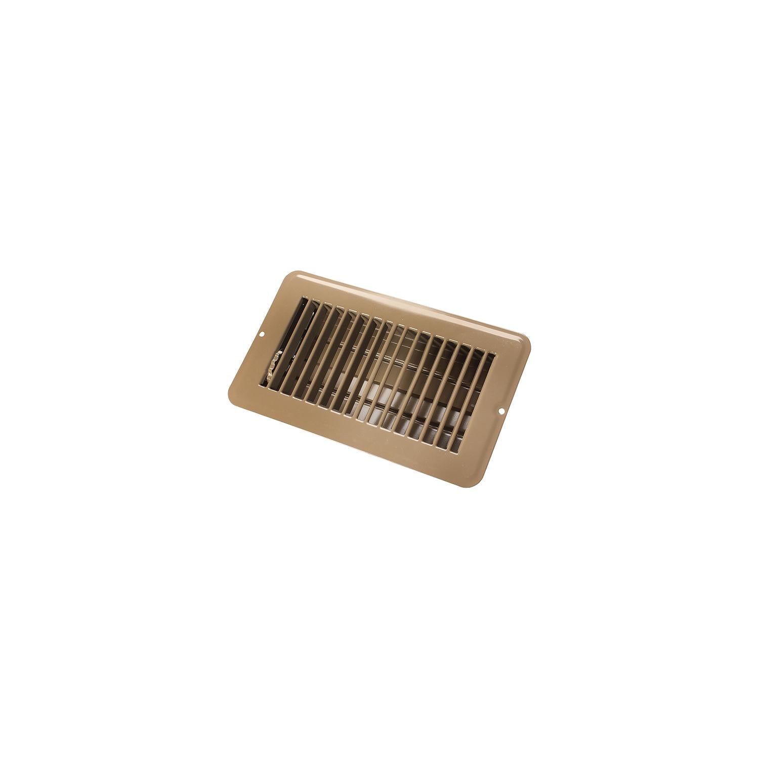 JR Products 02-28975 Metal Floor Registers, Brown Dampered