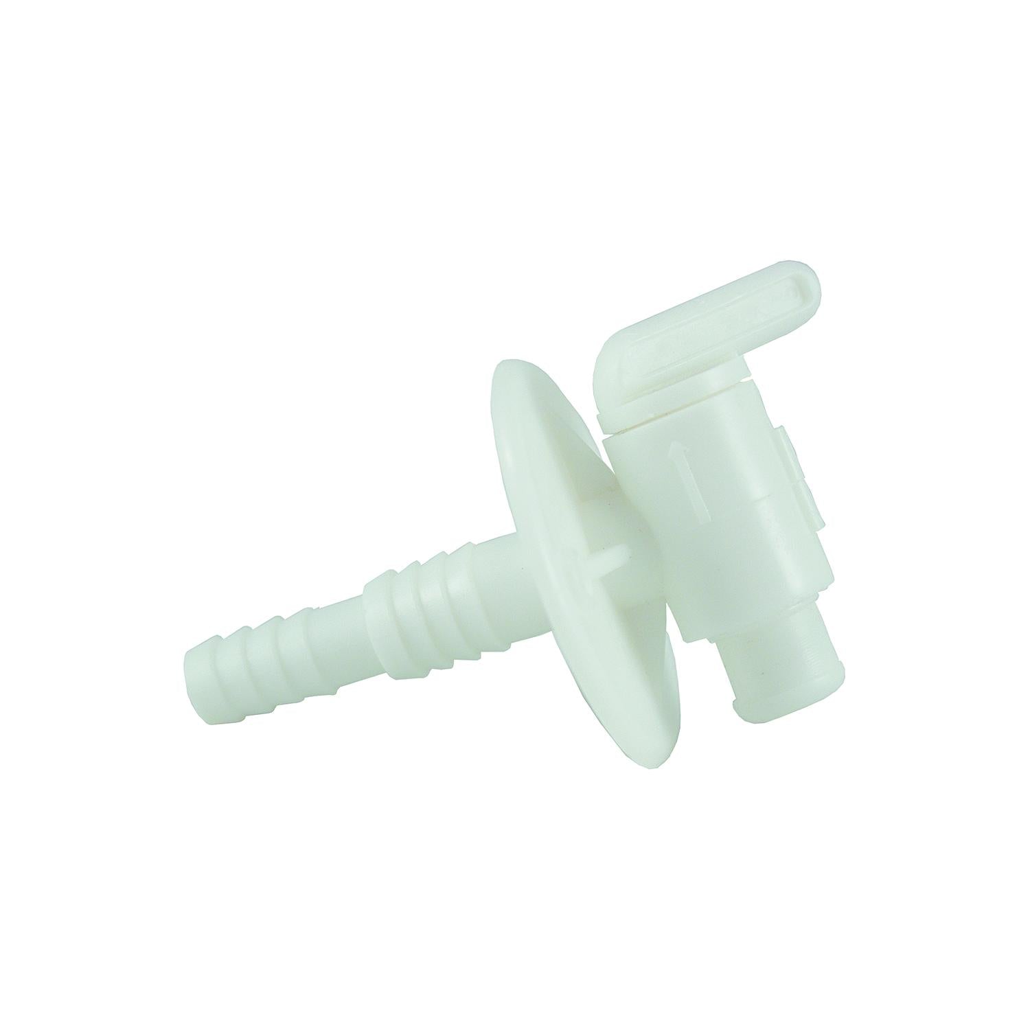 JR Products 3182 03182 Dual Barbed Drain Cock, White