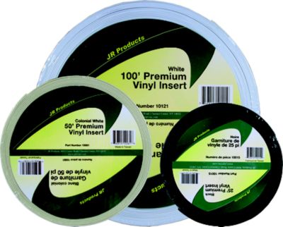 JR Products 10131 Vinyl Insert - Premium, 100' Colonial White