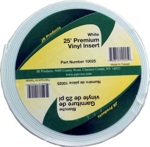 JR Products 10025 Vinyl Insert - Premium, 25' White