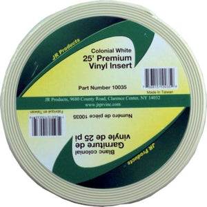 JR Products 10035 Vinyl Insert - Premium, 25' Colonial White