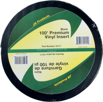 JR Products 10111 Vinyl Insert - Premium, 100' Black