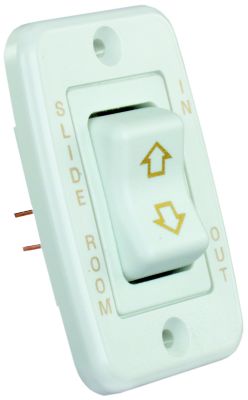 JR Products 12345 Low Profile RV Slide Out Switch with Bezel