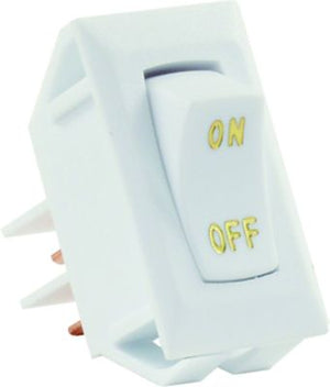 JR Products 12585 Labeled 12V On/Off Switch, White