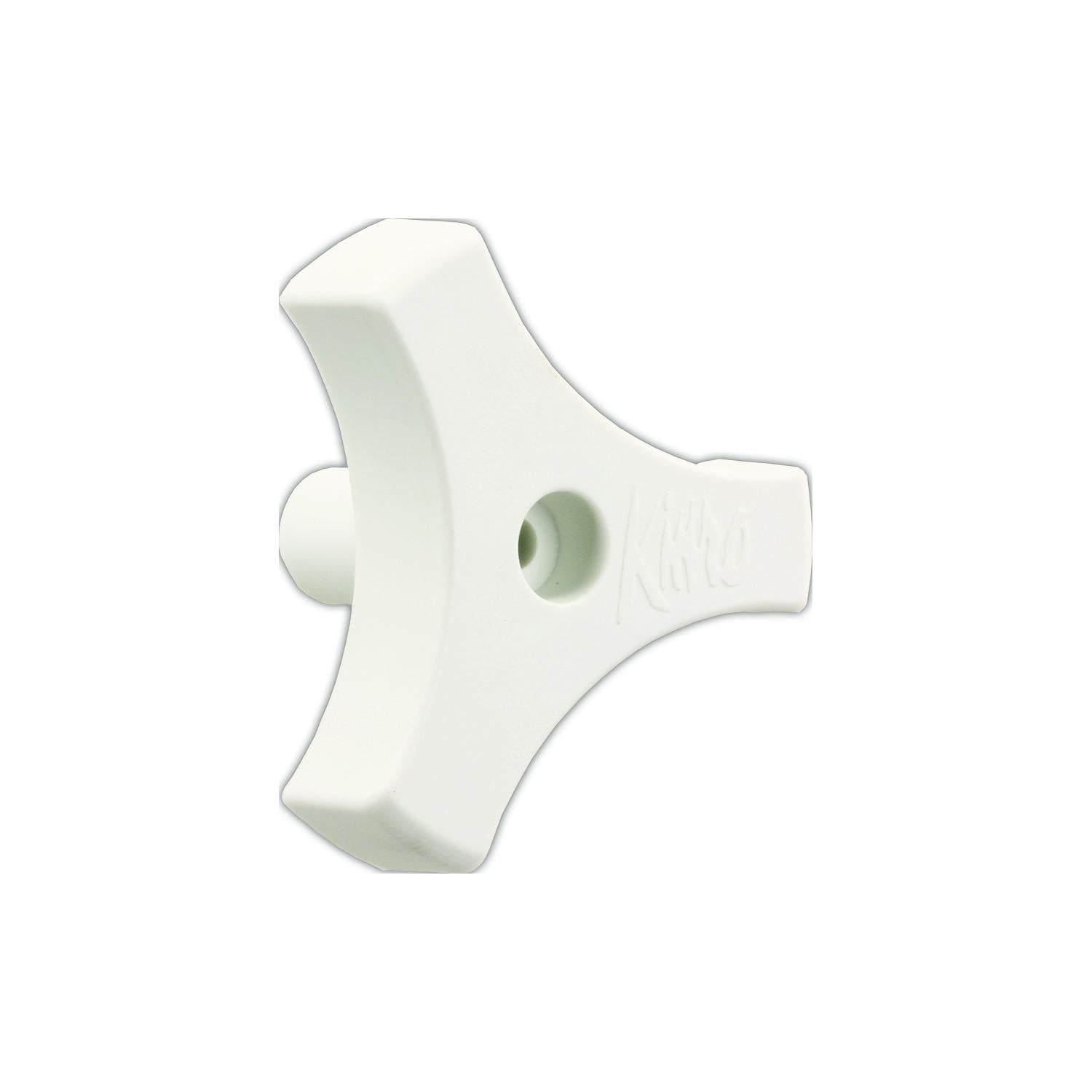 JR Products 20185 Tri-Lug Window Knob, White