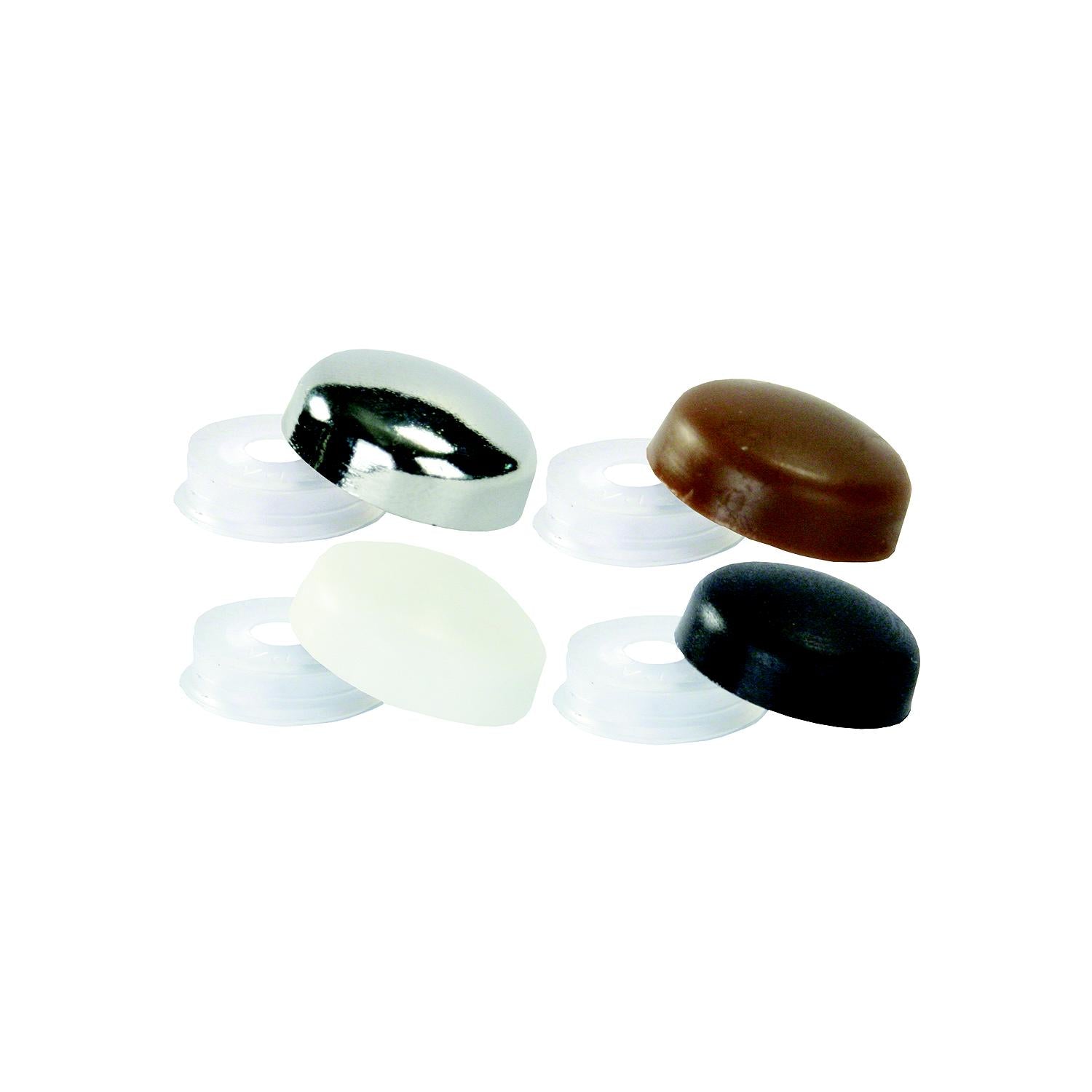 JR Products 20375 Screw Covers, White, 14/pk