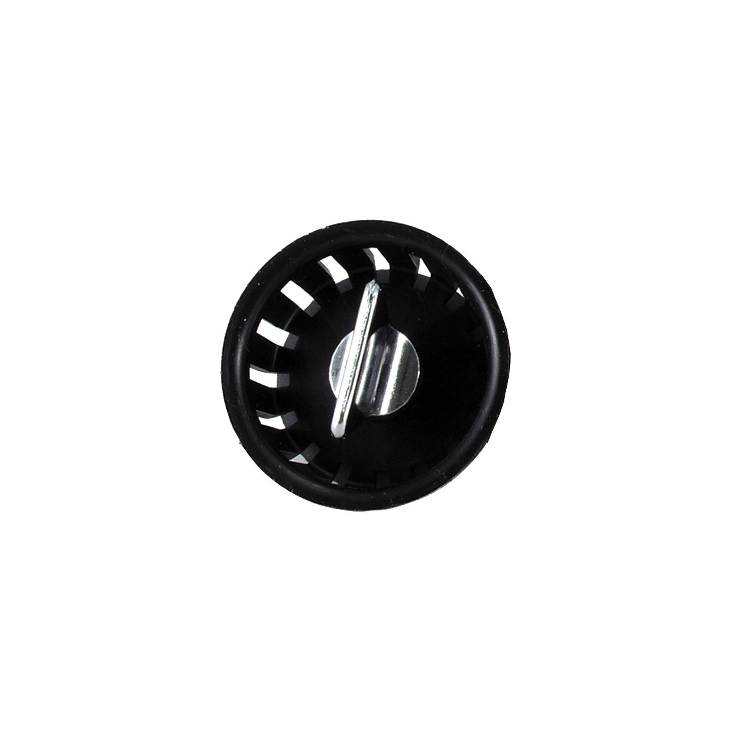 JR Products 9491-300-062 9491300062 Threaded Plastic Strainer Basket, Black/Chrome