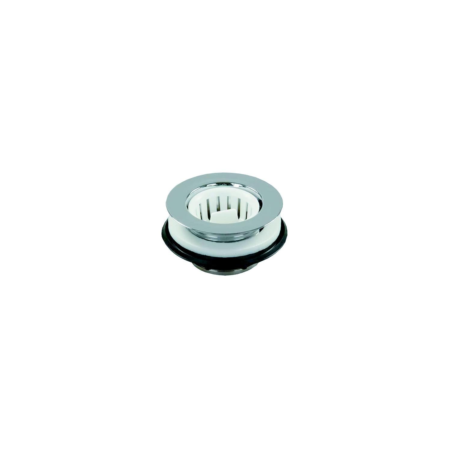 JR Products 95035 Strainer w/Threaded Basket, Chrome